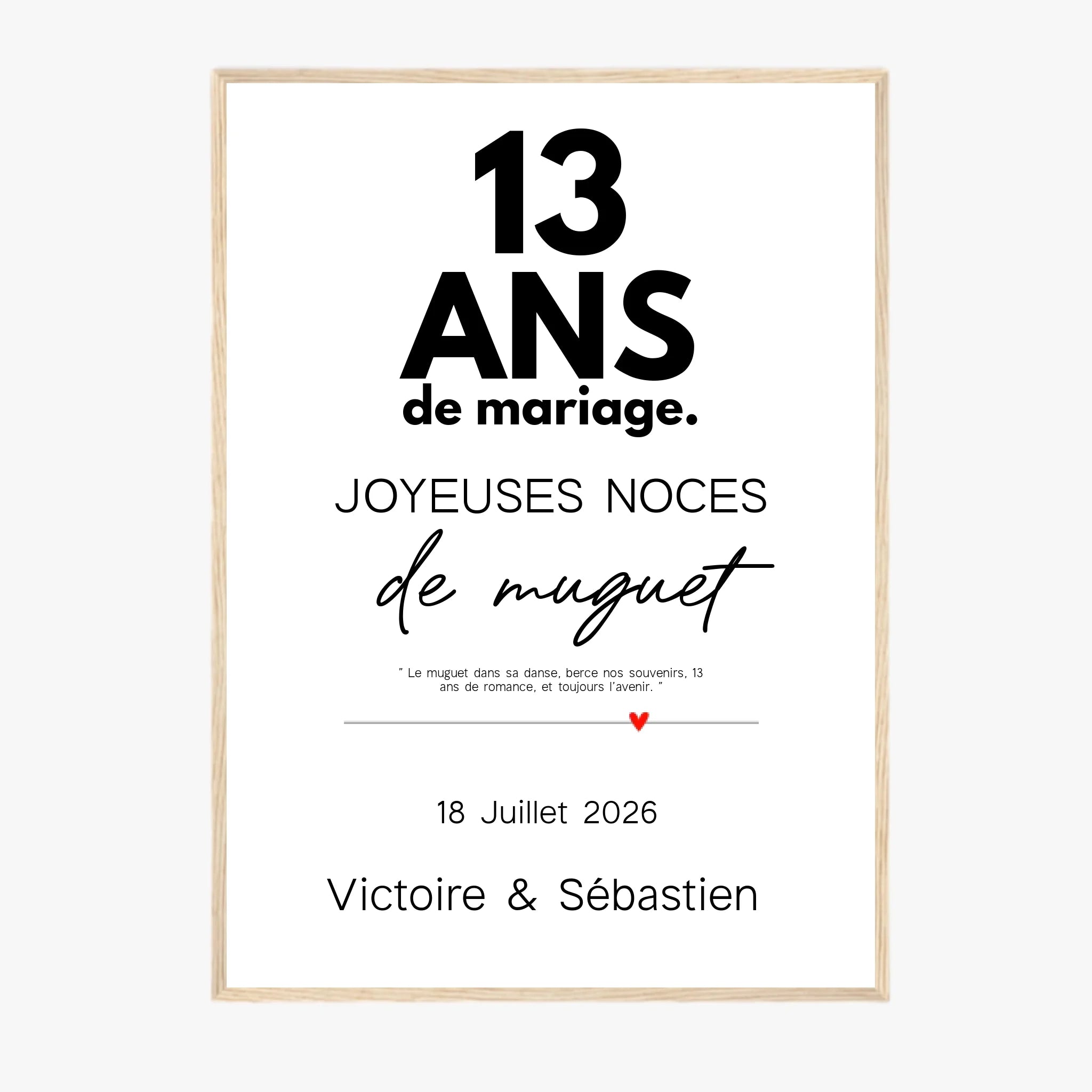 Affiche Personnalisée Noces De Muguet