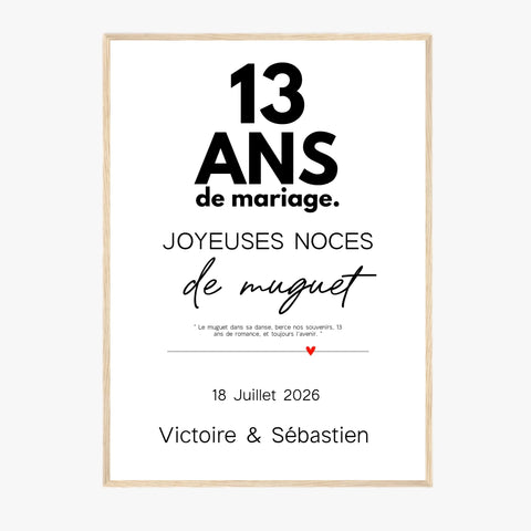 Affiche Personnalisée Noces De Muguet