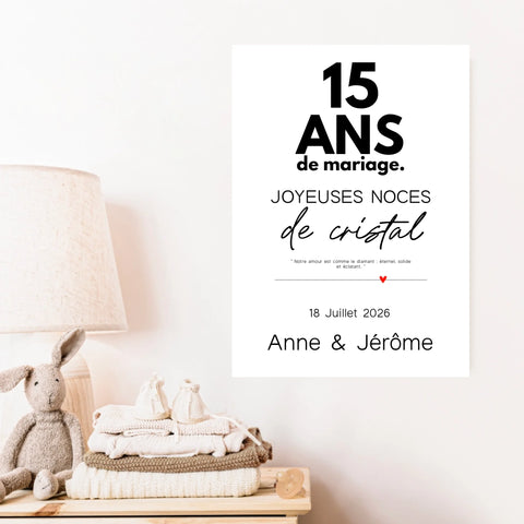 Affiche Personnalisée Noces De Cristal