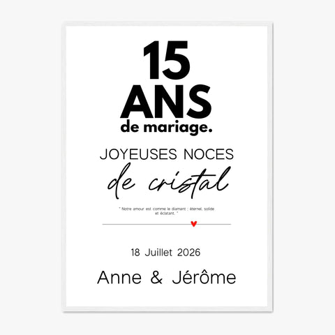 Affiche Personnalisée Noces De Cristal