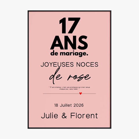 Affiche Personnalisée Noces De Rose