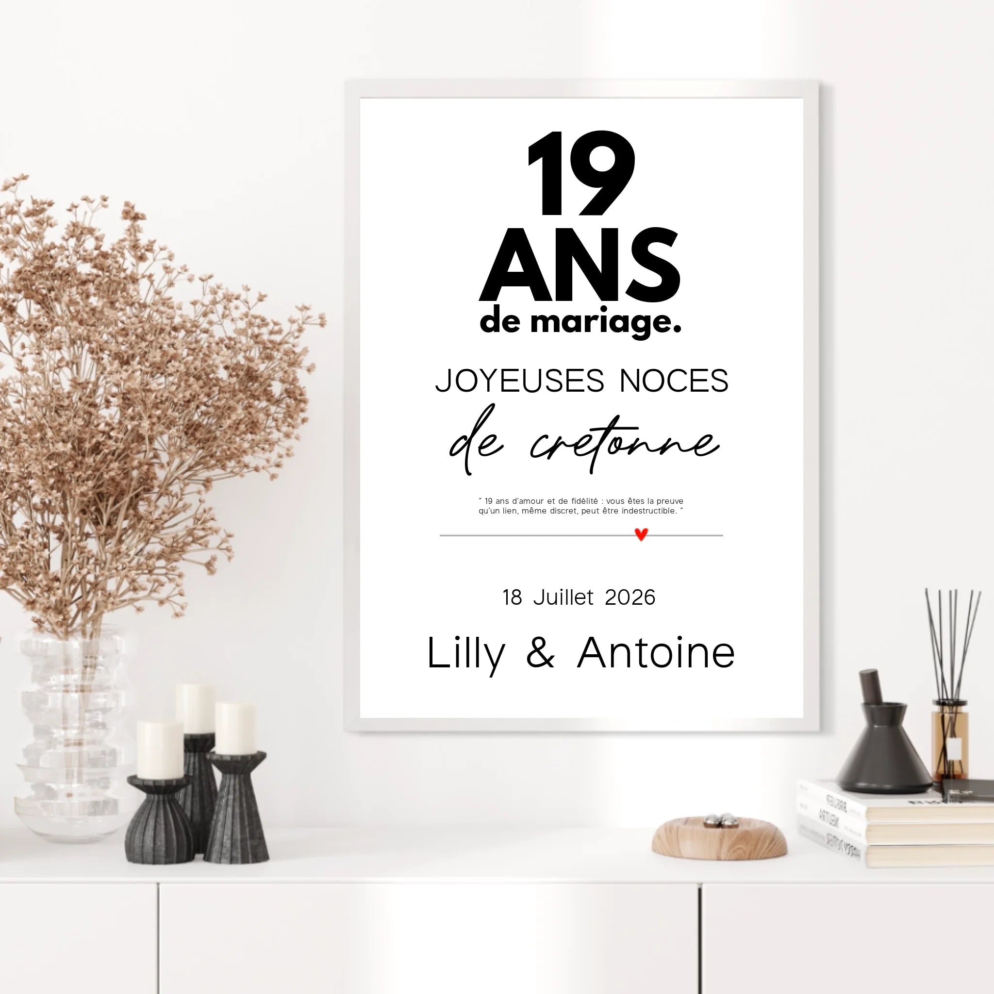 Affiche Personnalisée Noces De Cretonne