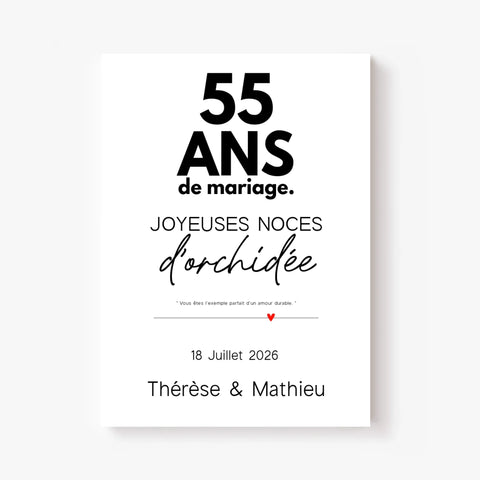 Affiche Personnalisée Noces D'Orchidée