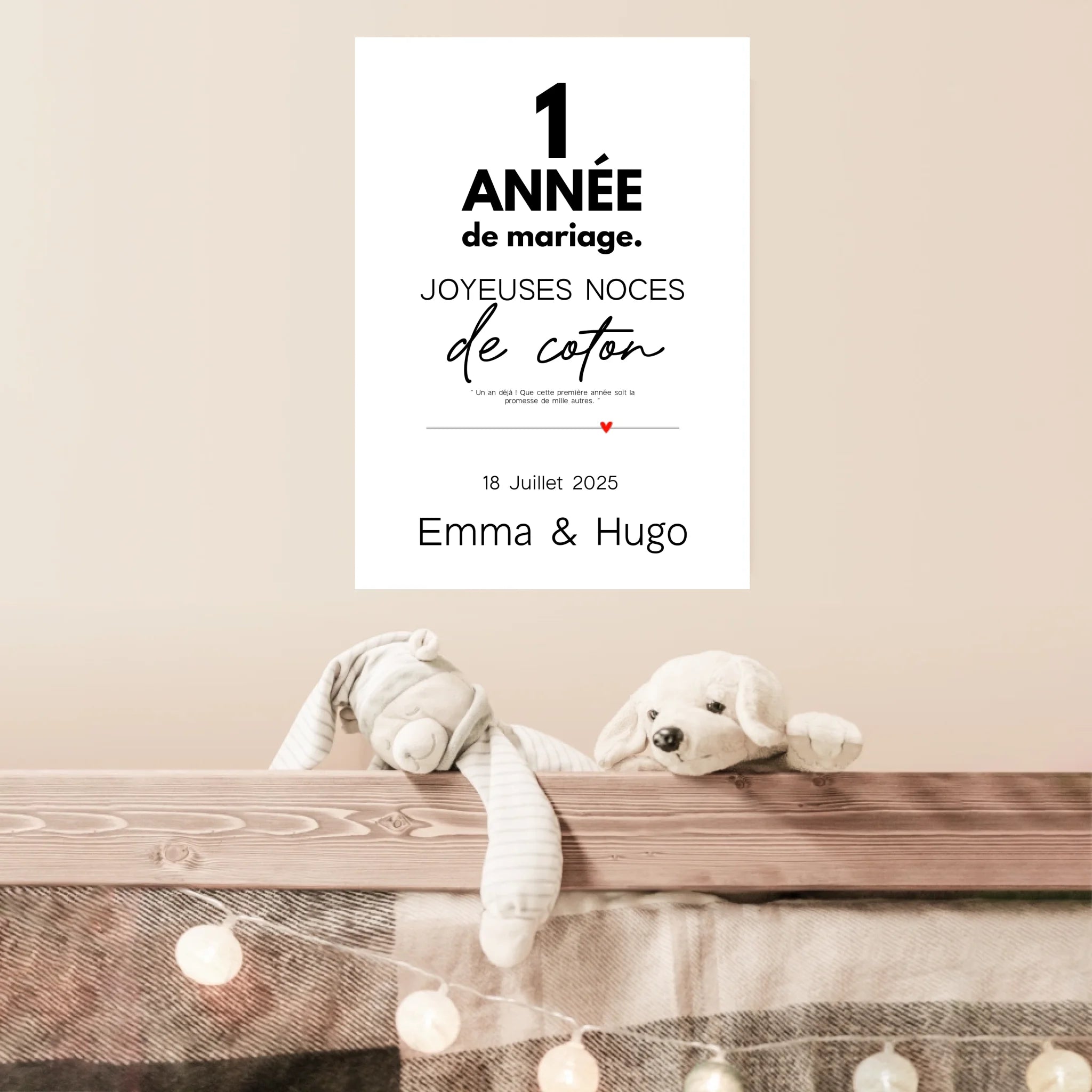 Affiche Personnalisée Noces De Coton