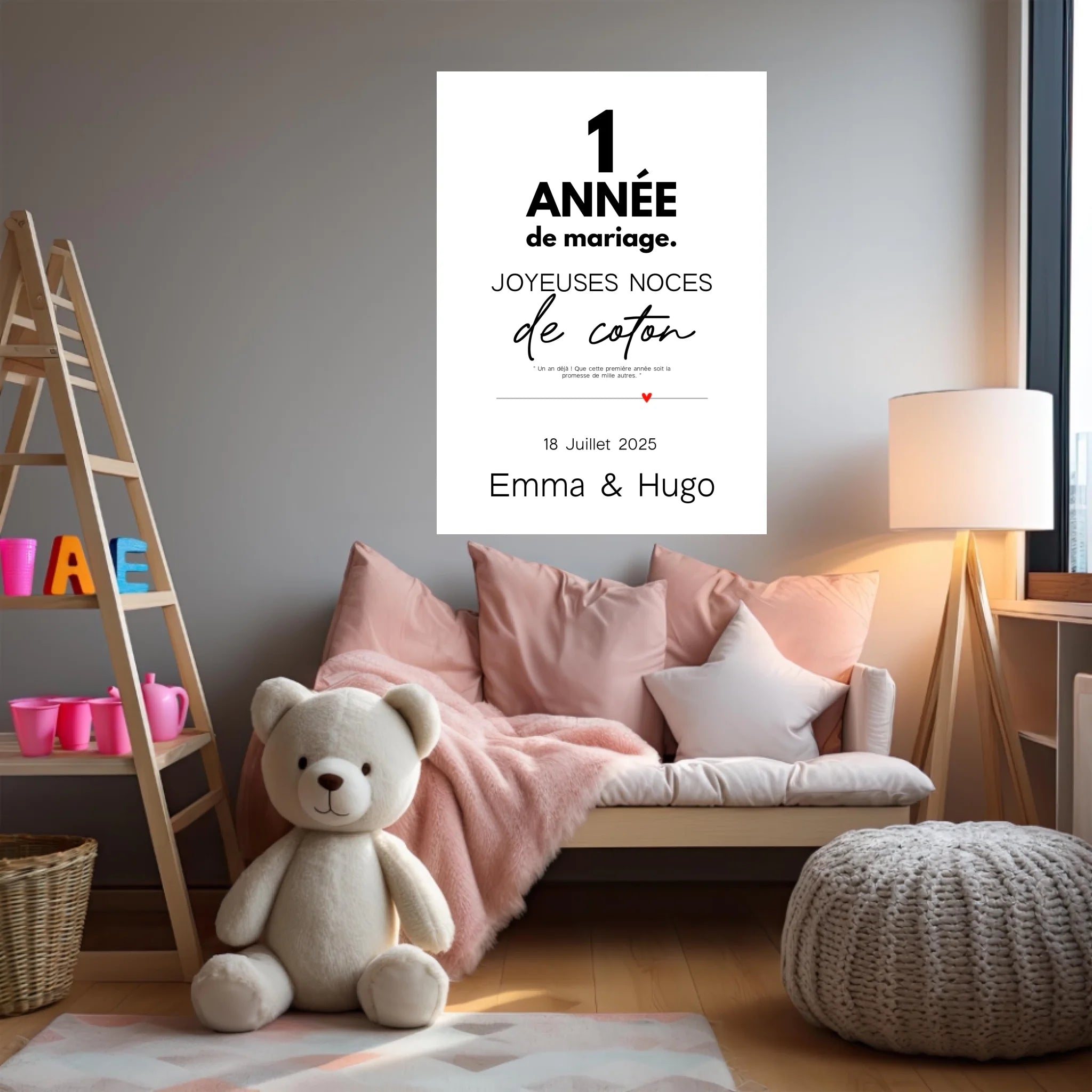 Affiche Personnalisée Noces De Coton