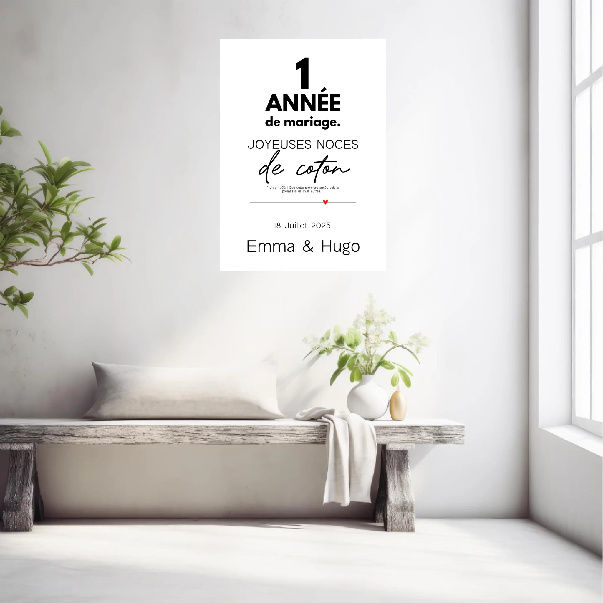 Affiche Personnalisée Noces De Coton