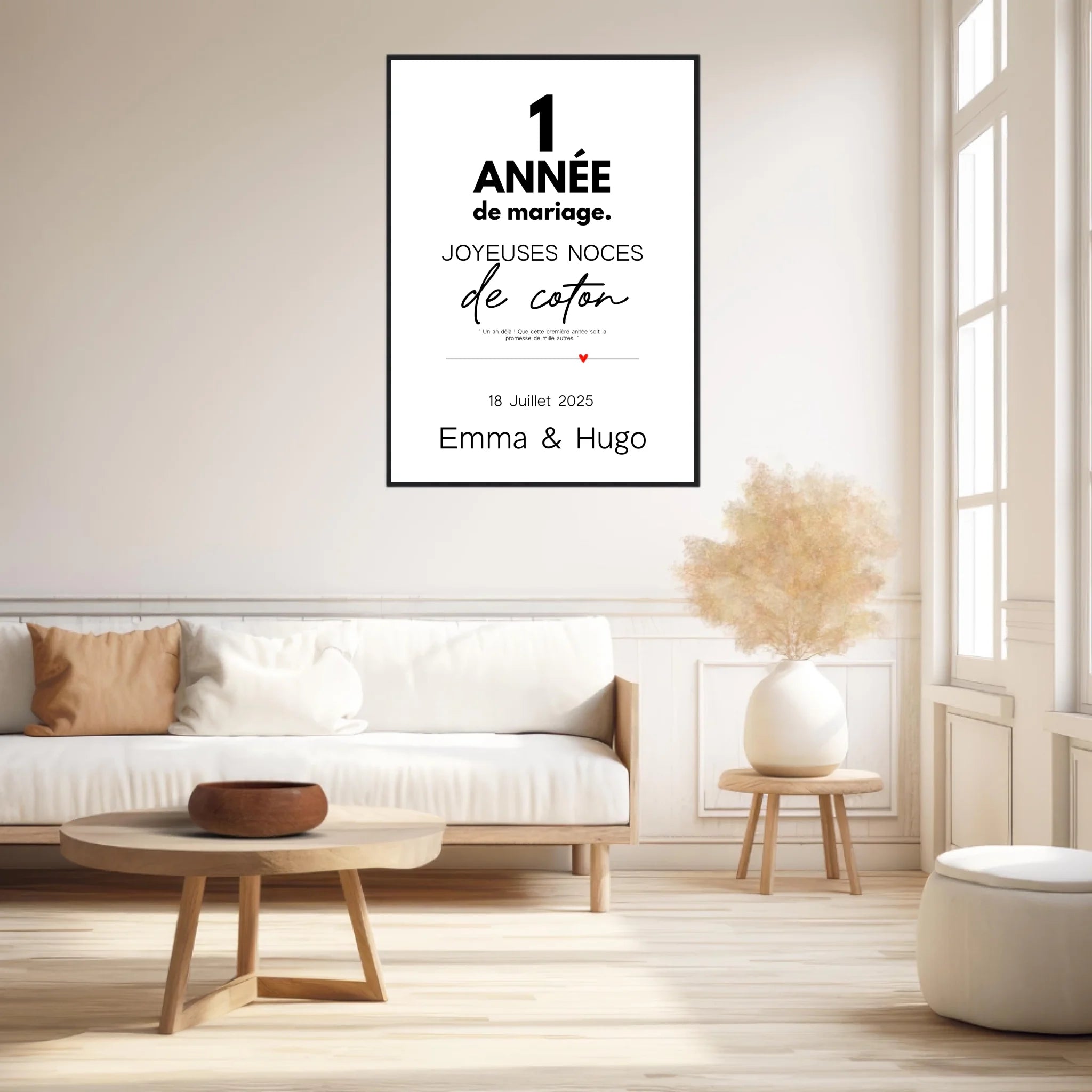 Affiche Personnalisée Noces De Coton