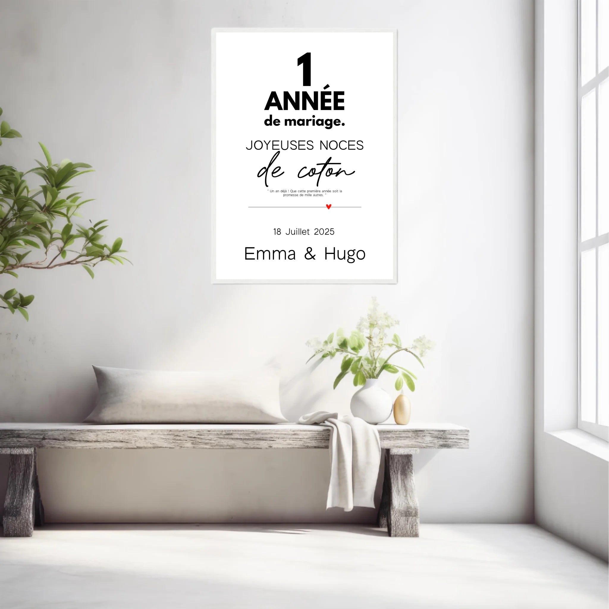 Affiche Personnalisée Noces De Coton
