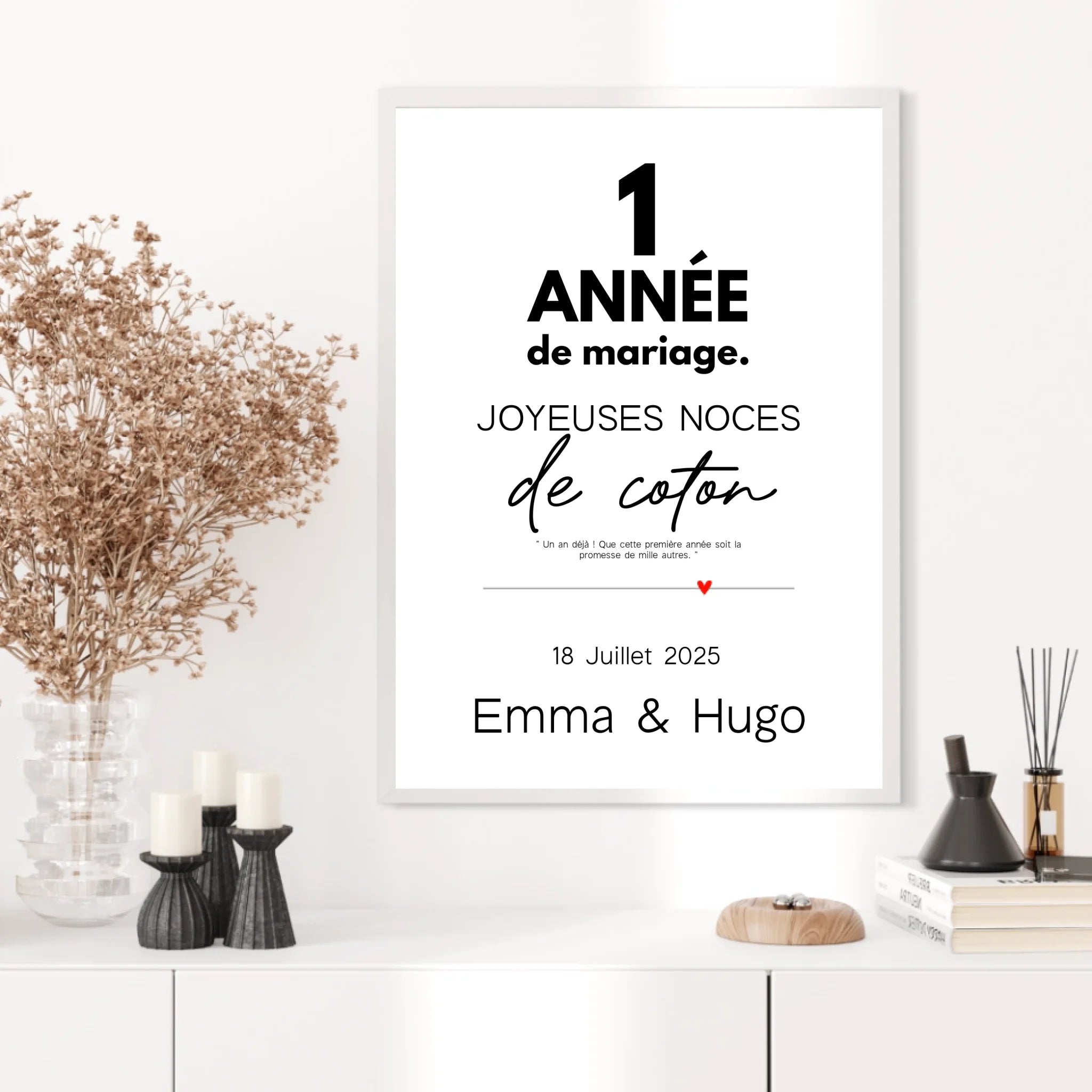 Affiche Personnalisée Noces De Coton