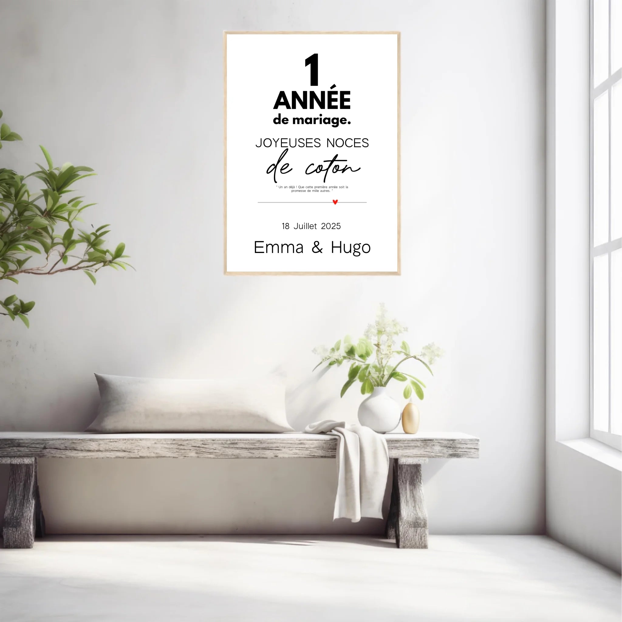 Affiche Personnalisée Noces De Coton