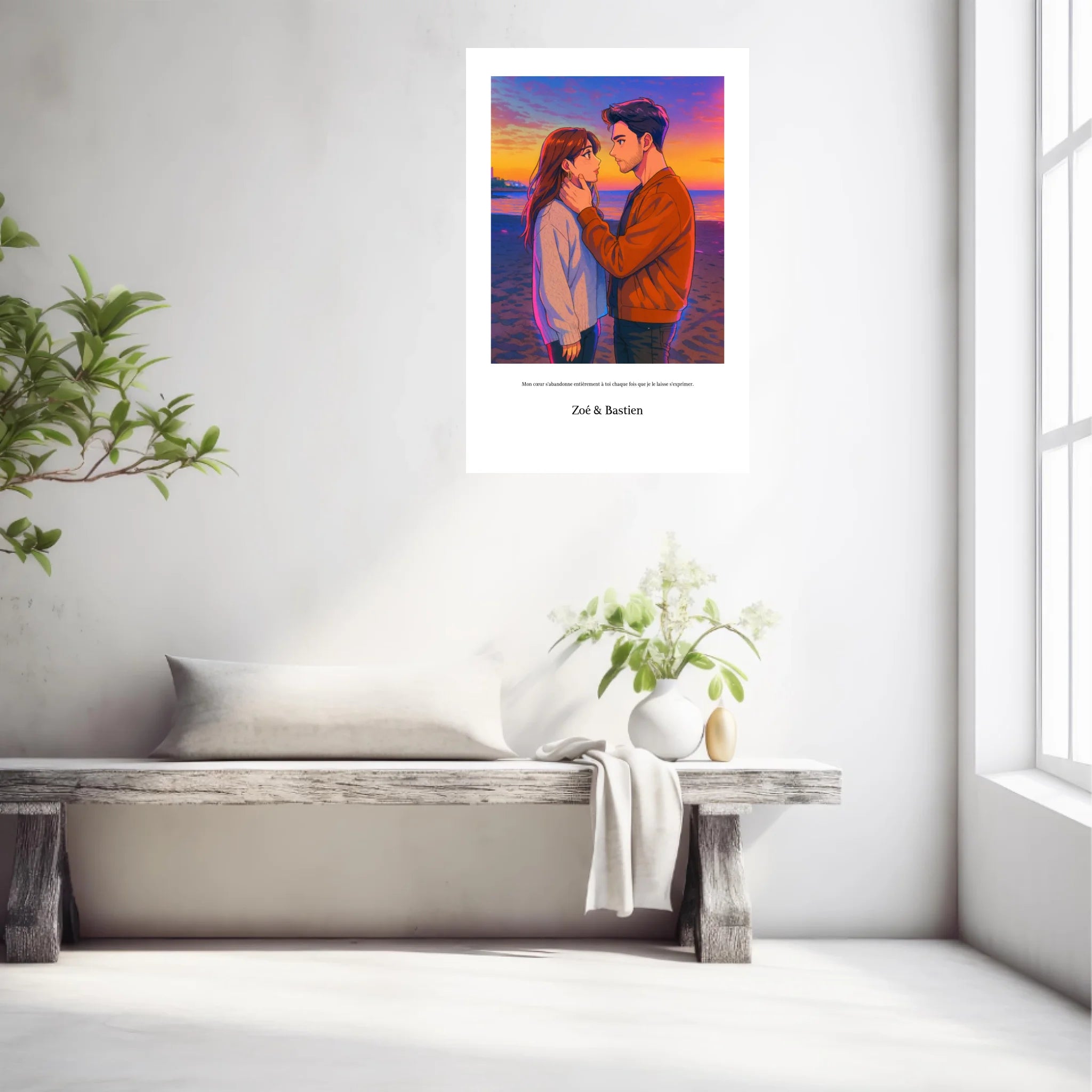 Affiche Personnalisée Style k-Pop Couple