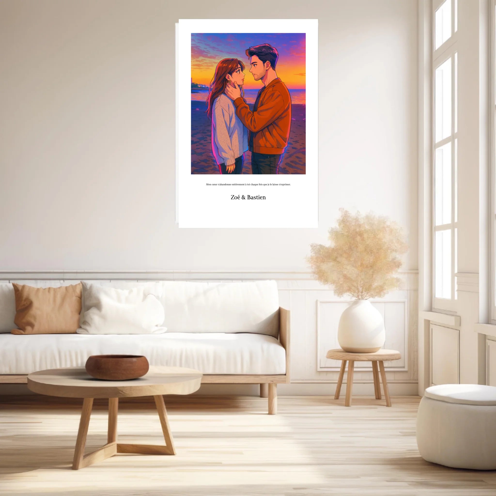 Affiche Personnalisée Style k-Pop Couple