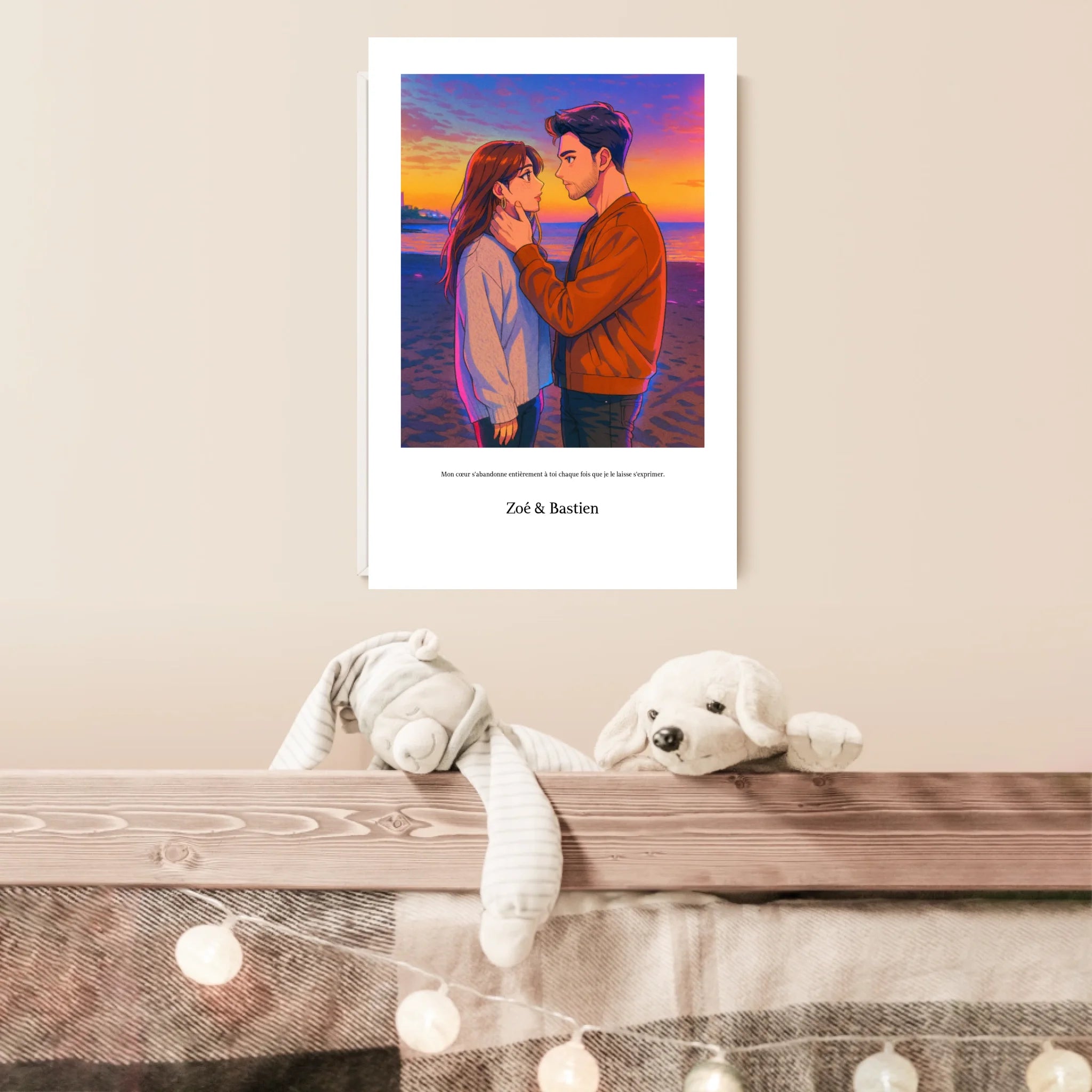 Affiche Personnalisée Style k-Pop Couple