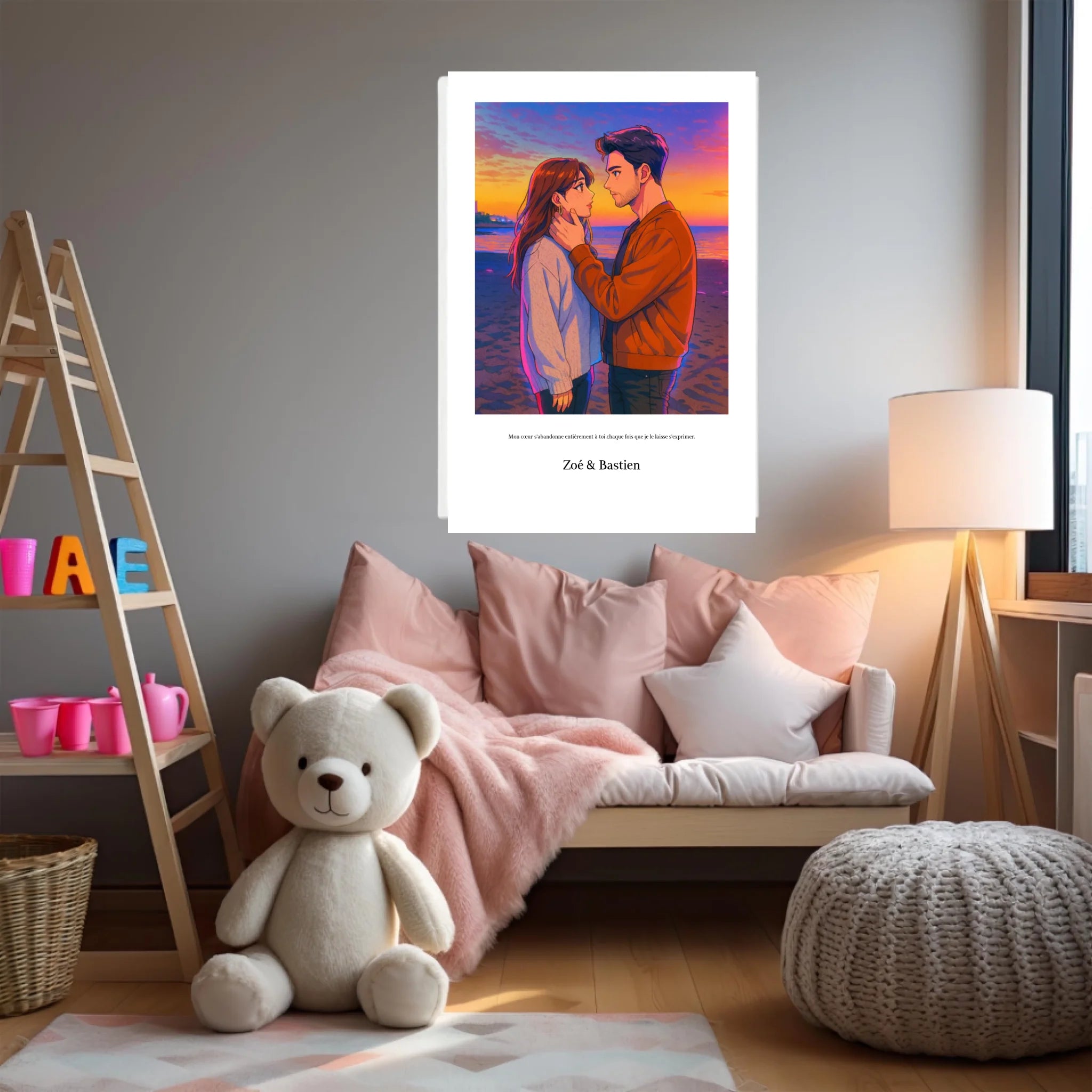 Affiche Personnalisée Style k-Pop Couple