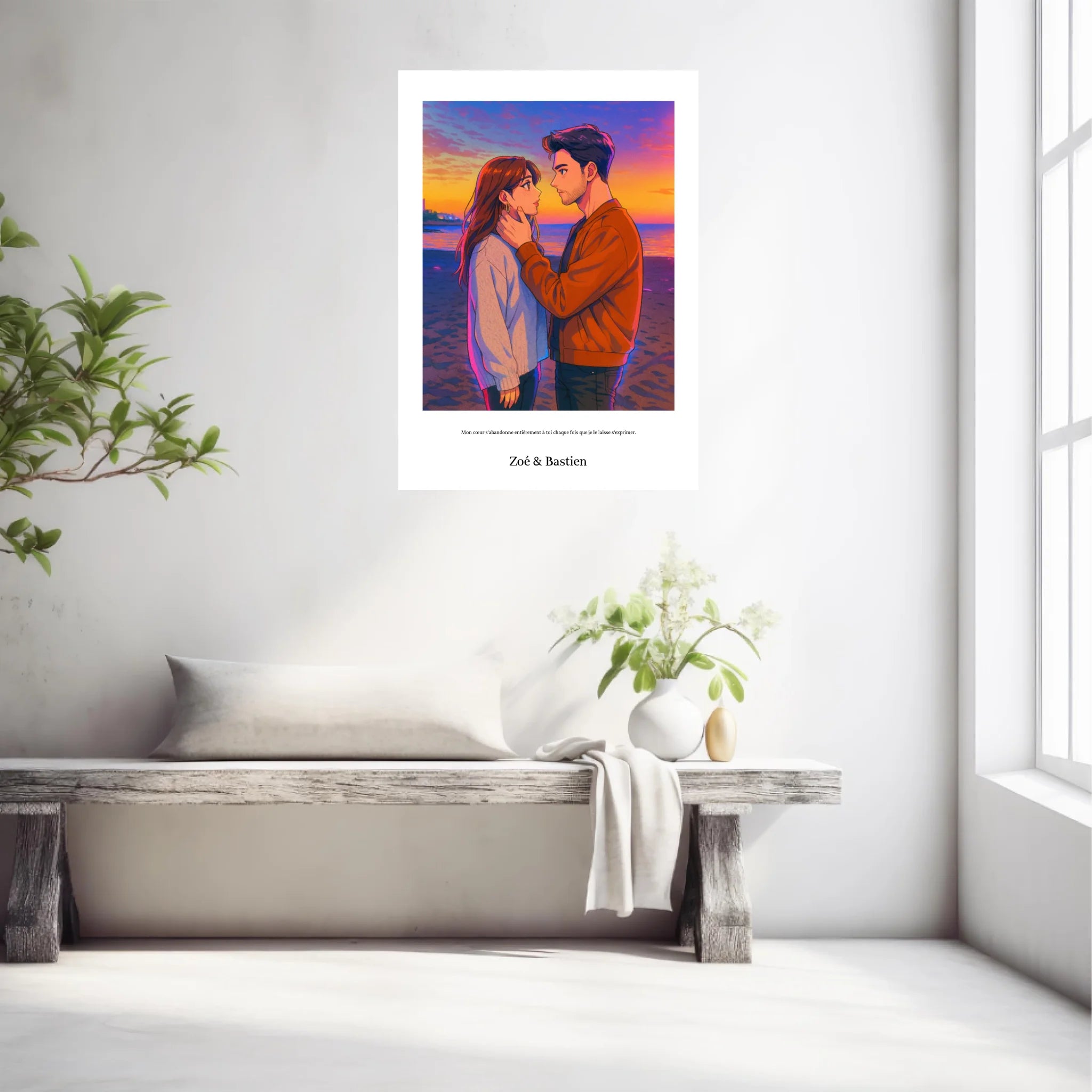 Affiche Personnalisée Style k-Pop Couple