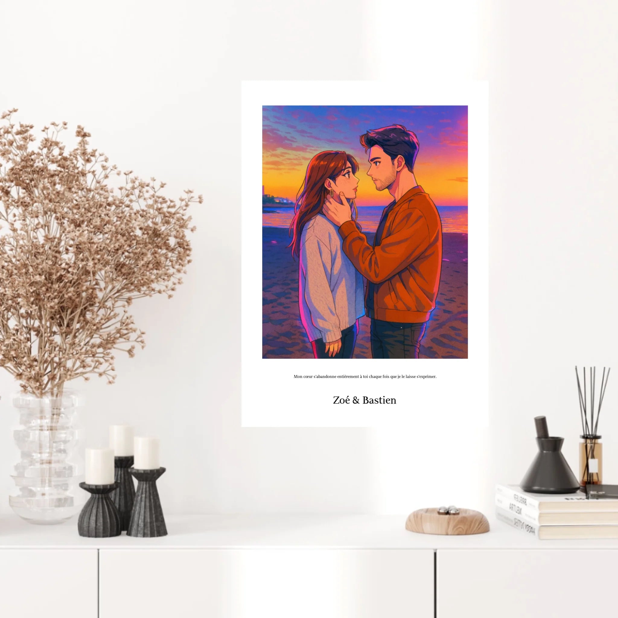 Affiche Personnalisée Style k-Pop Couple