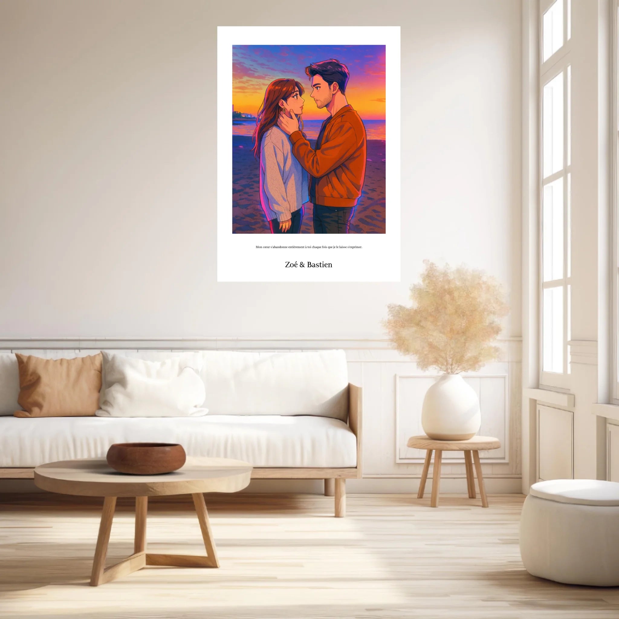 Affiche Personnalisée Style k-Pop Couple