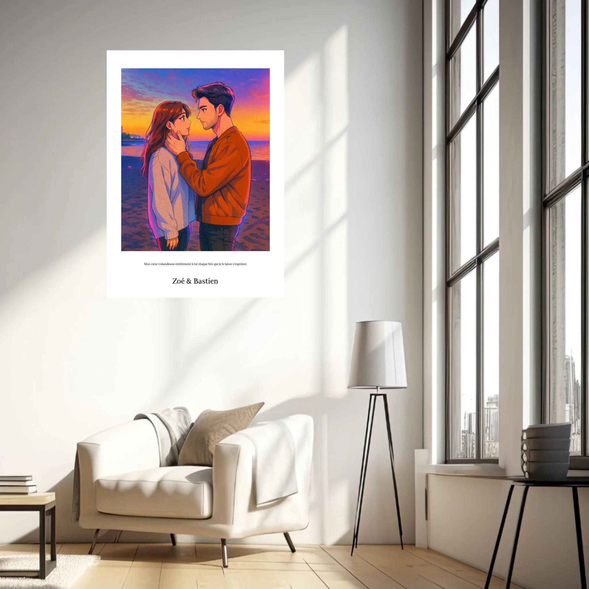 Affiche Personnalisée Style k-Pop Couple