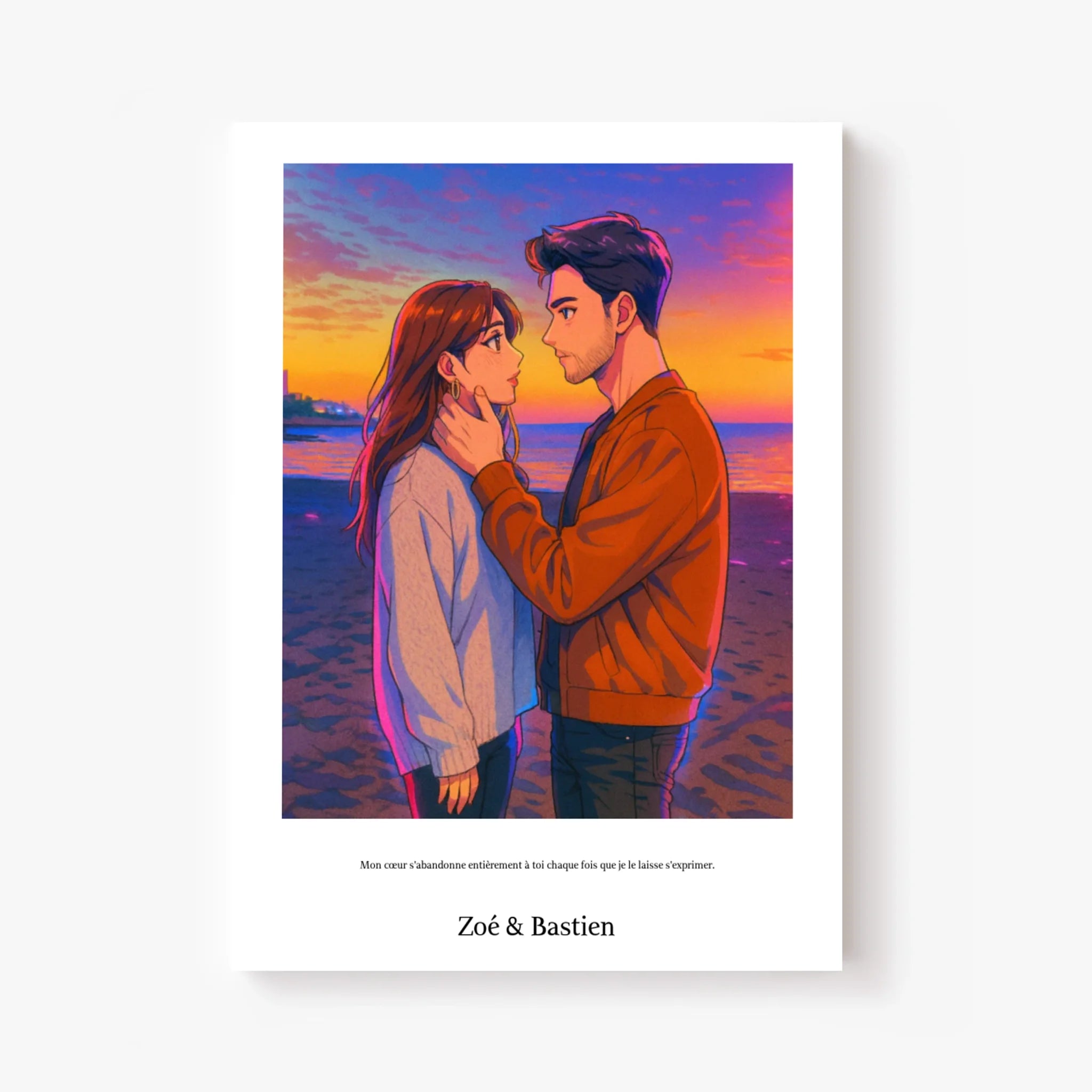 Affiche Personnalisée Style k-Pop Couple