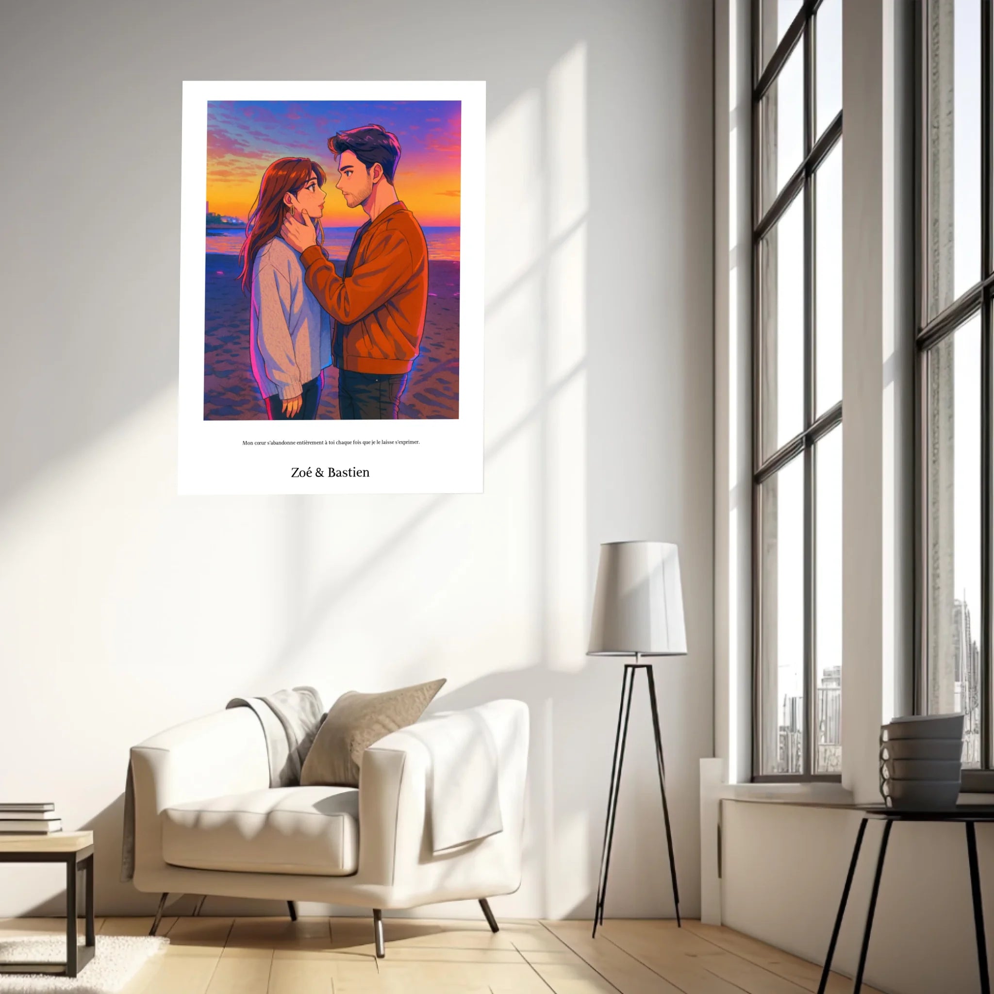 Affiche Personnalisée Style k-Pop Couple