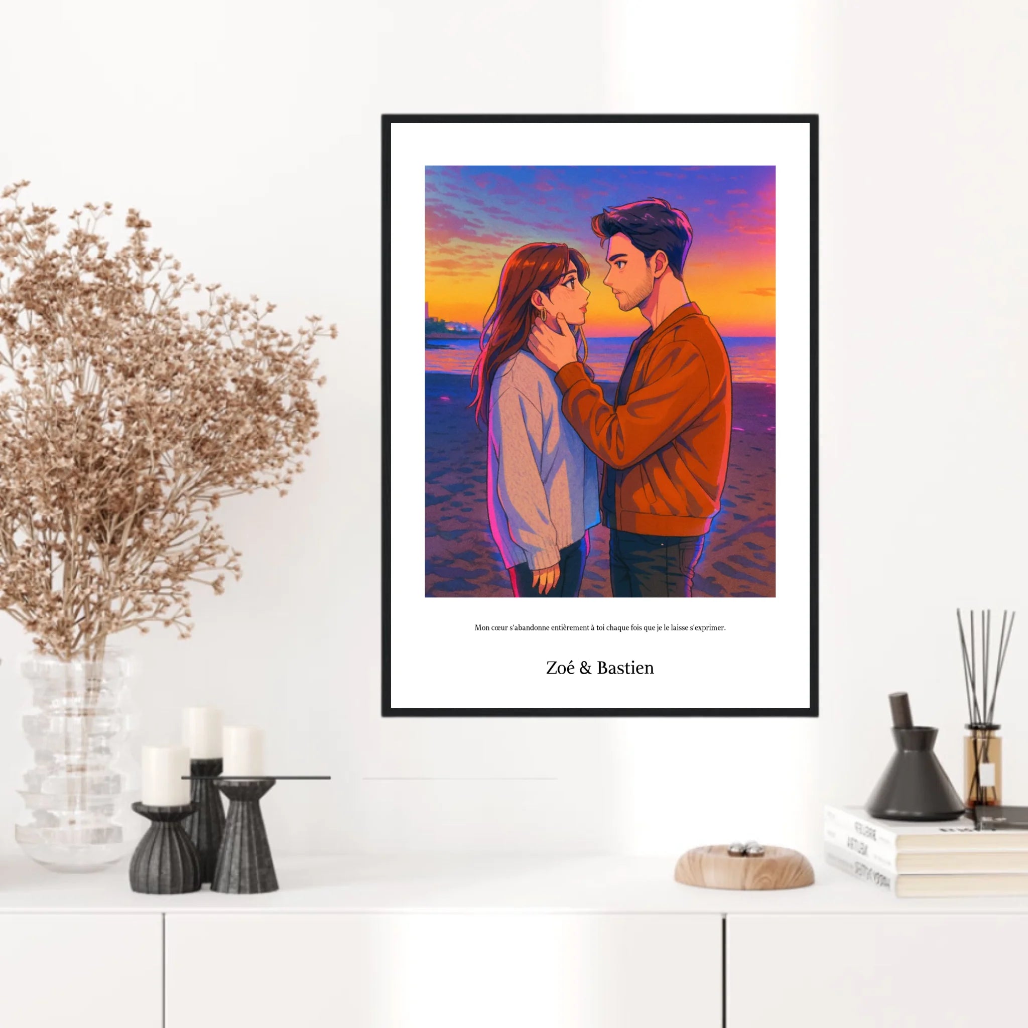 Affiche Personnalisée Style k-Pop Couple