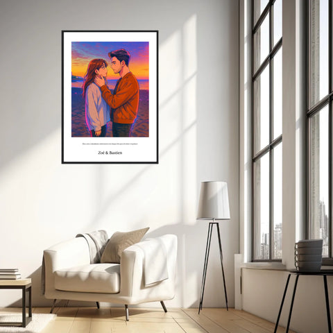 Affiche Personnalisée Style k-Pop Couple