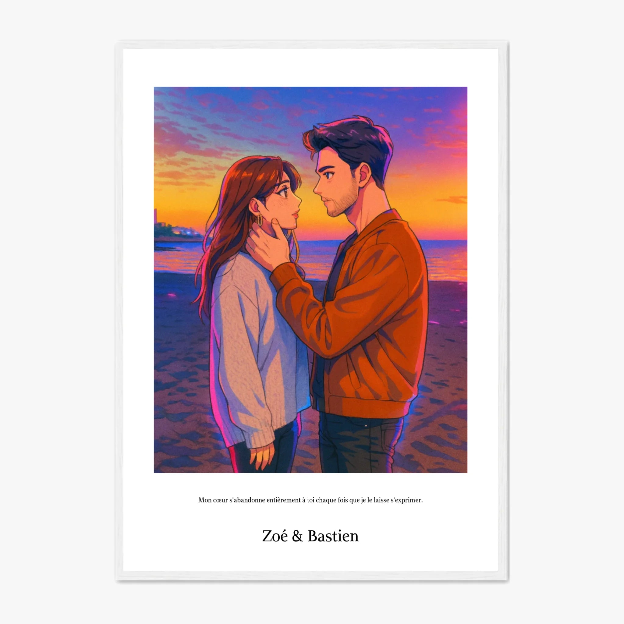 Affiche Personnalisée Style k-Pop Couple