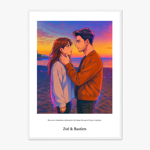 Affiche Personnalisée Style k-Pop Couple