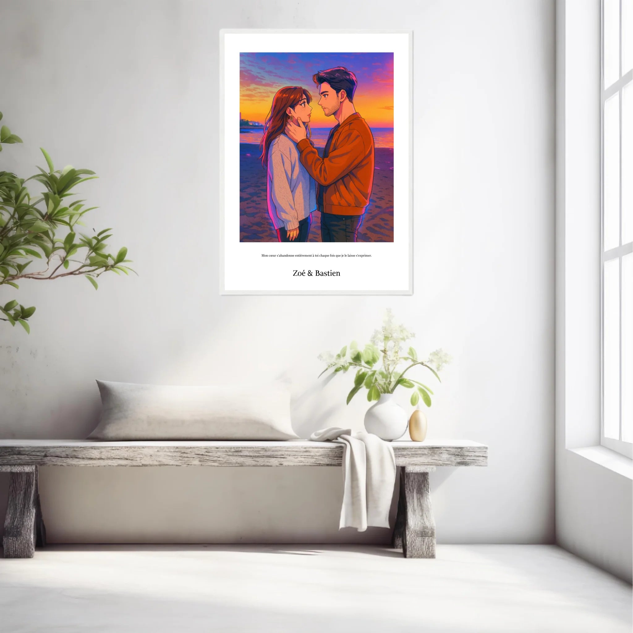 Affiche Personnalisée Style k-Pop Couple