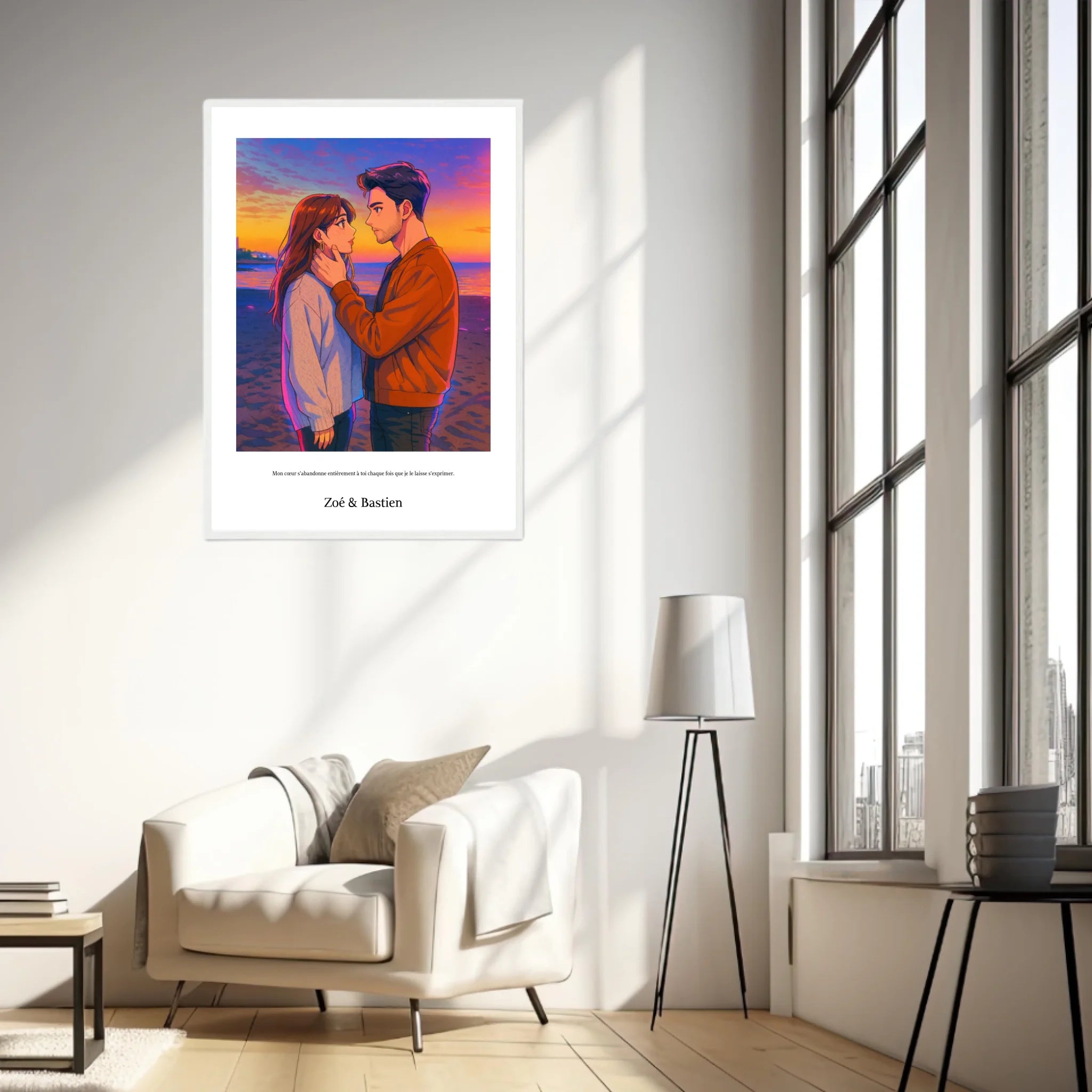Affiche Personnalisée Style k-Pop Couple