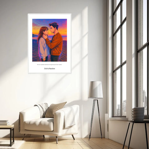 Affiche Personnalisée Style k-Pop Couple