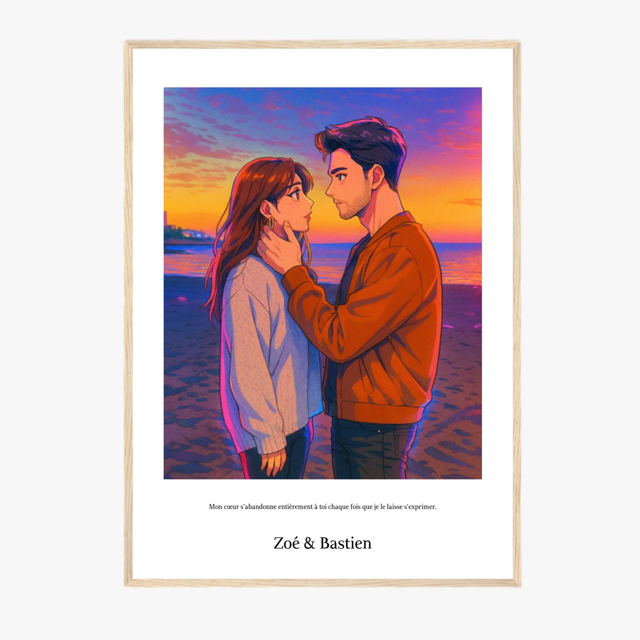 Affiche Personnalisée Style k-Pop Couple