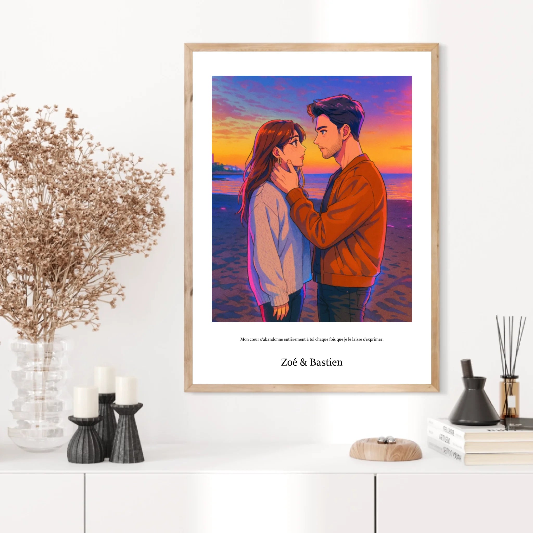 Affiche Personnalisée Style k-Pop Couple