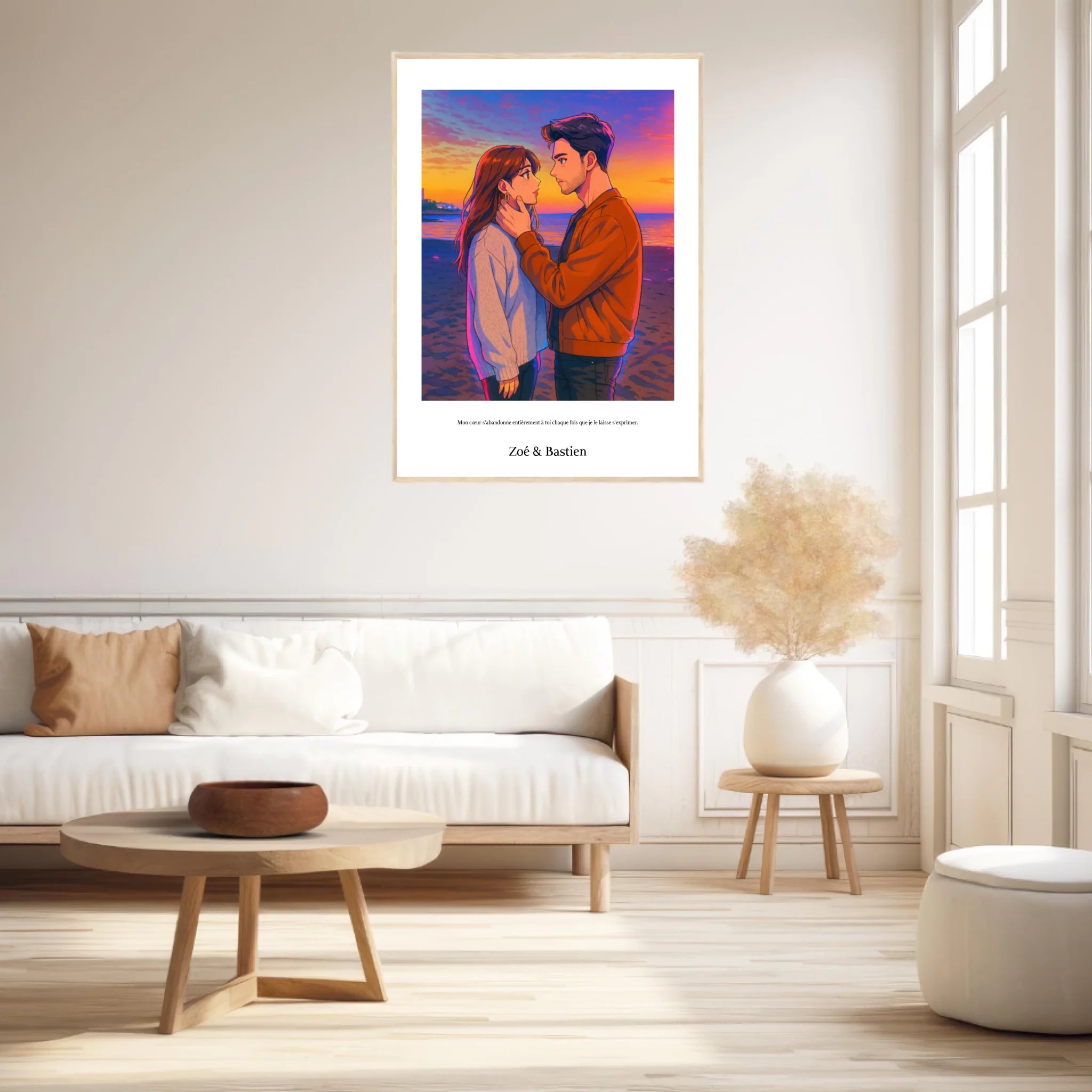 Affiche Personnalisée Style k-Pop Couple