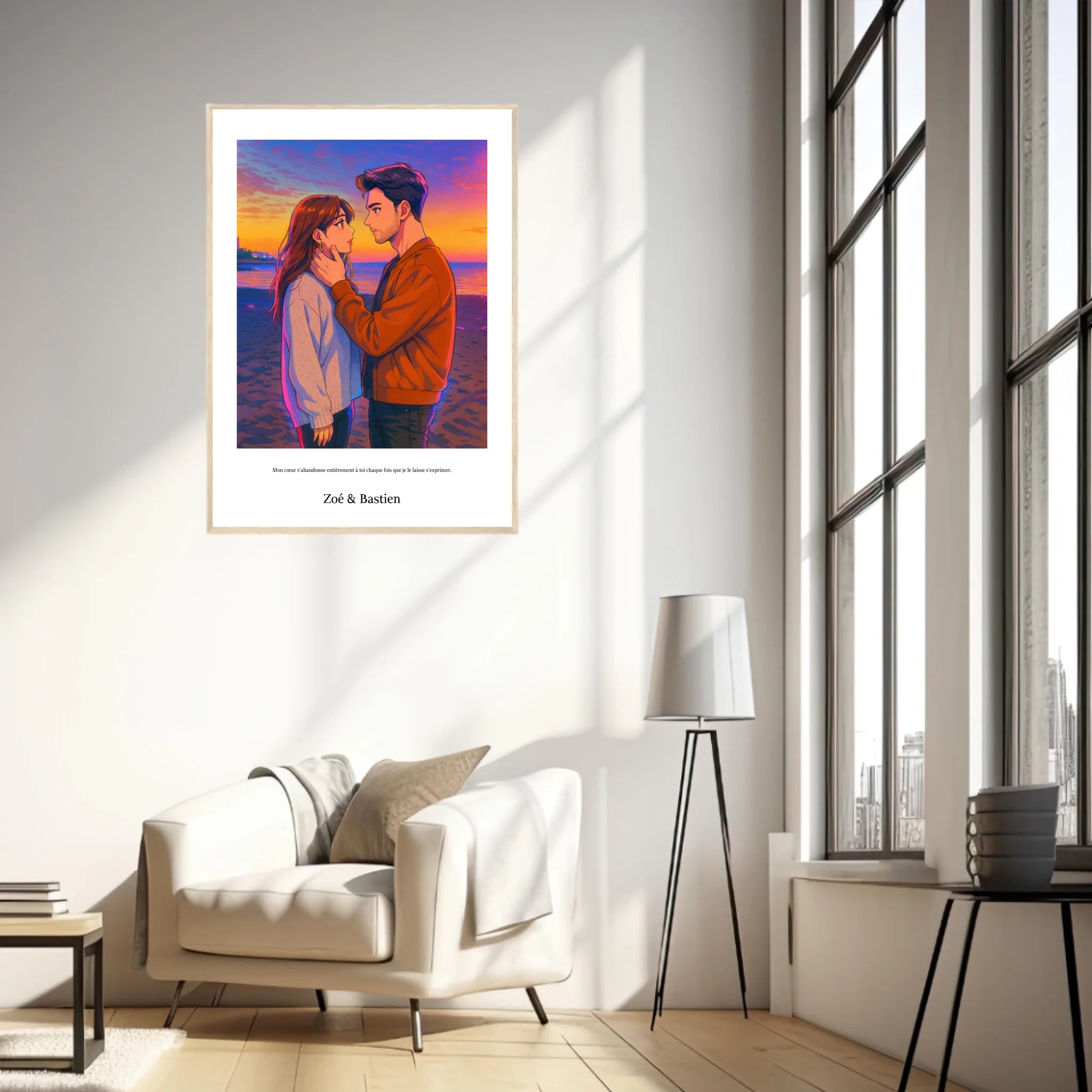 Affiche Personnalisée Style k-Pop Couple