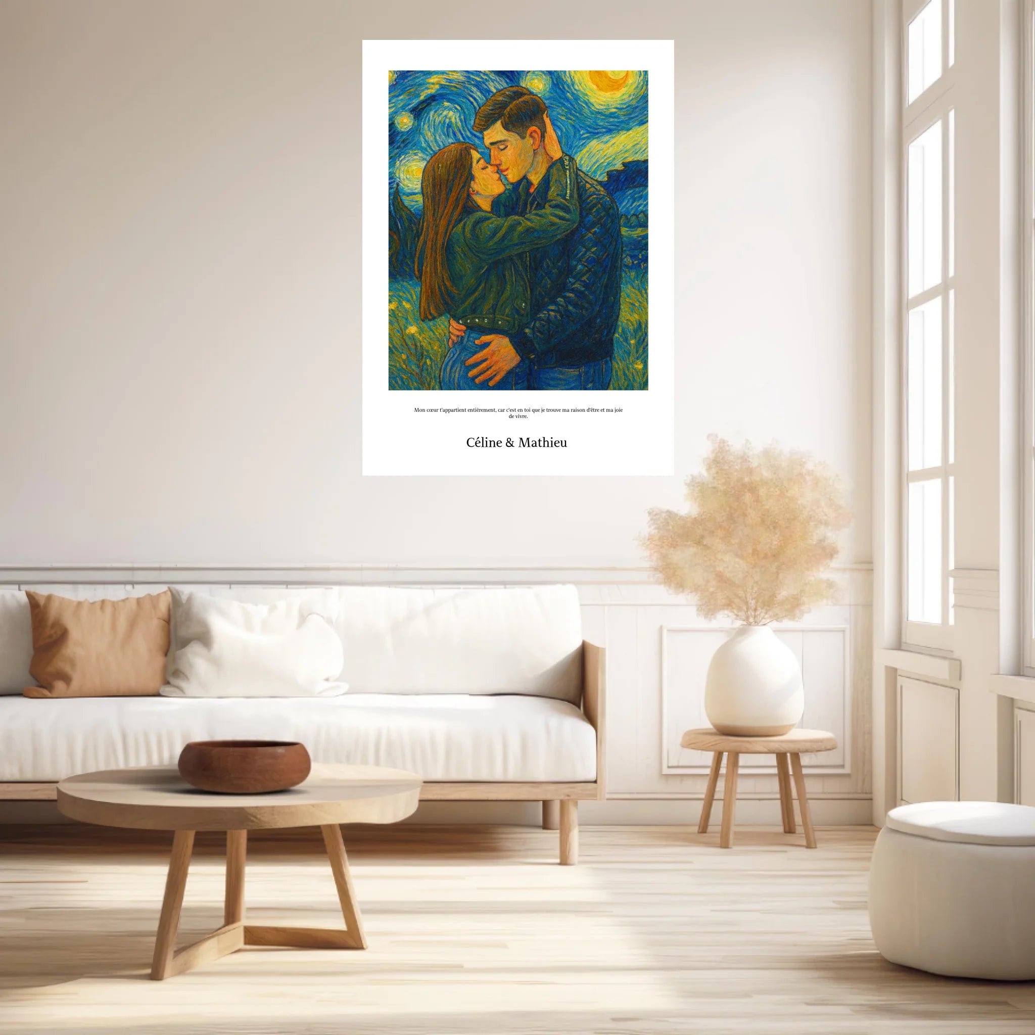 Affiche Personnalisée Style Van Gogh Couple
