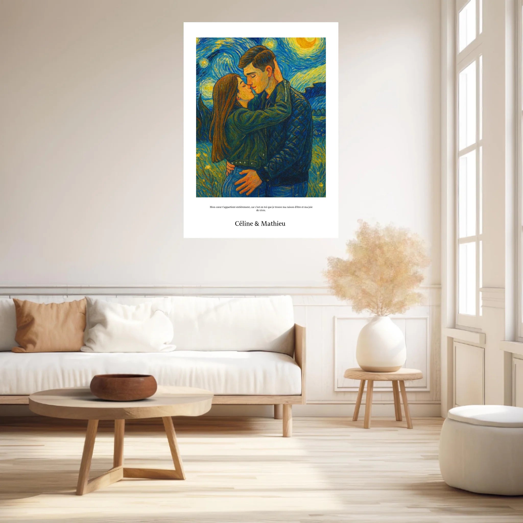 Affiche Personnalisée Style Van Gogh Couple