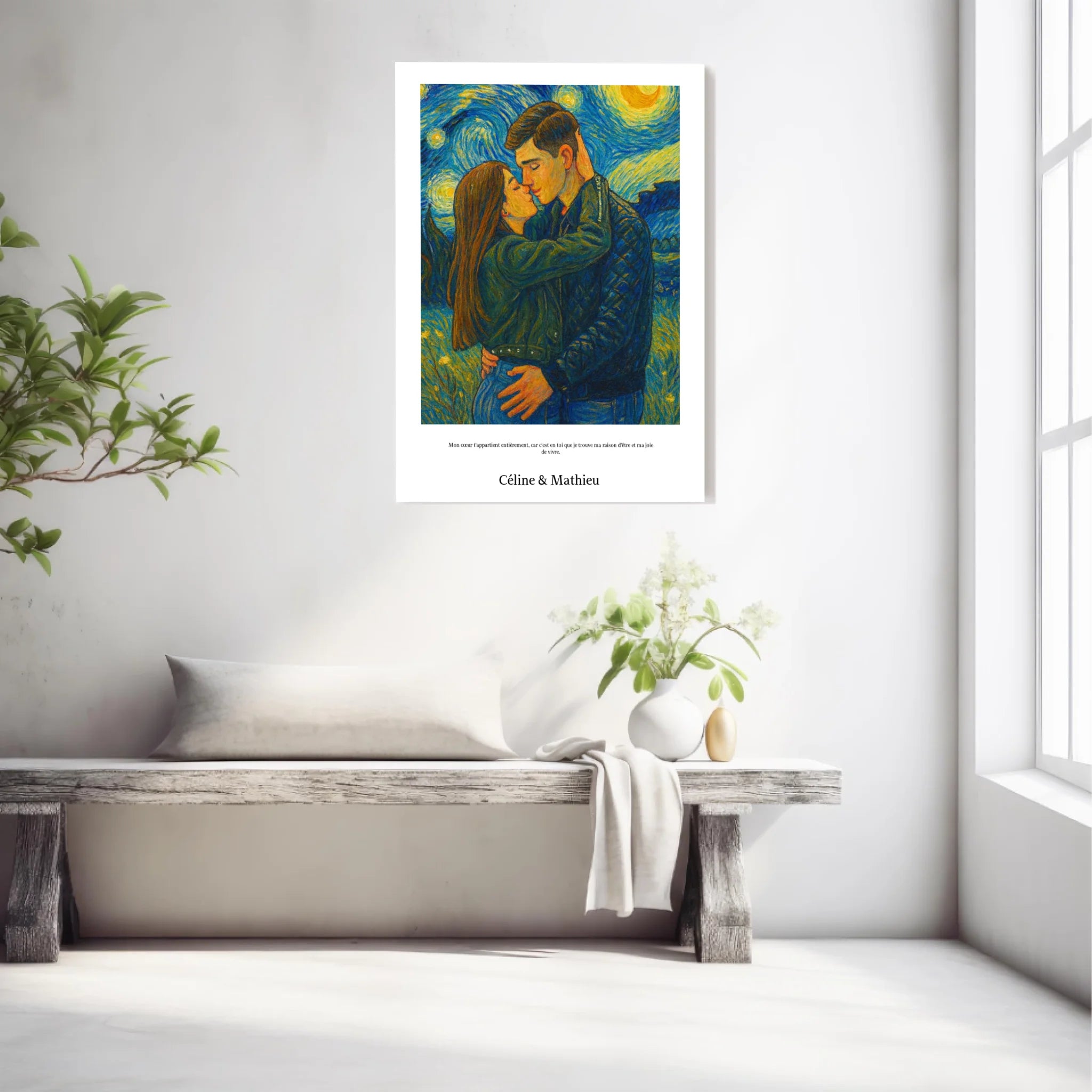 Affiche Personnalisée Style Van Gogh Couple
