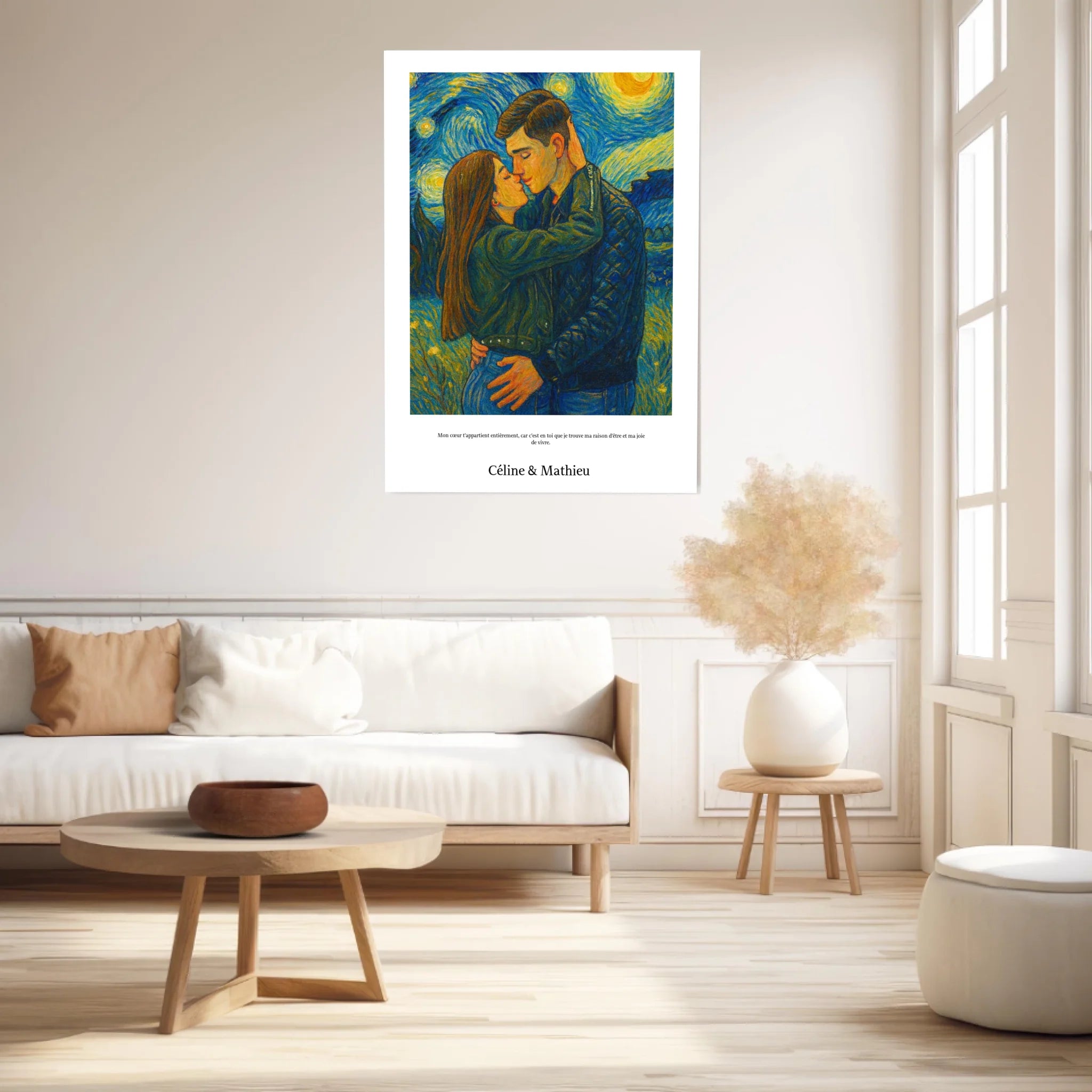 Affiche Personnalisée Style Van Gogh Couple