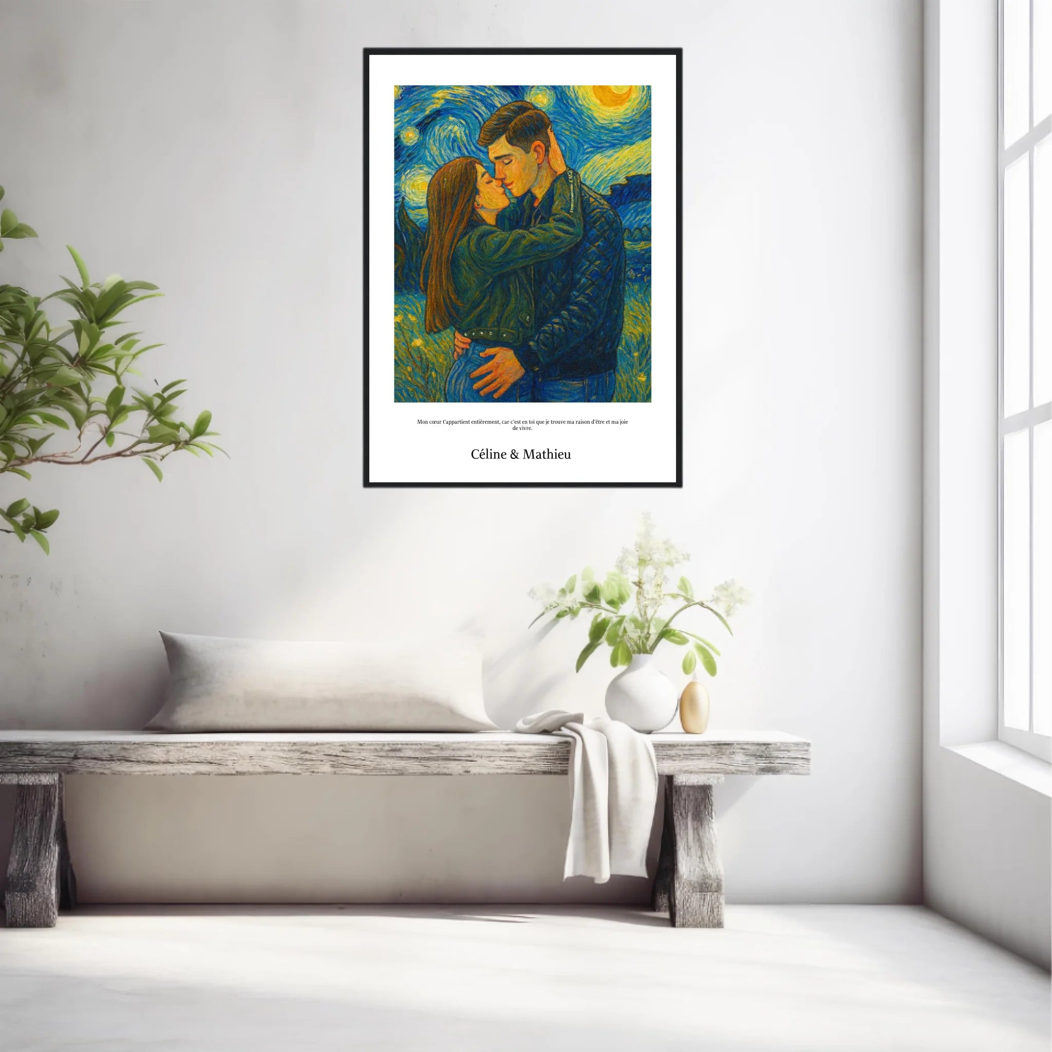 Affiche Personnalisée Style Van Gogh Couple