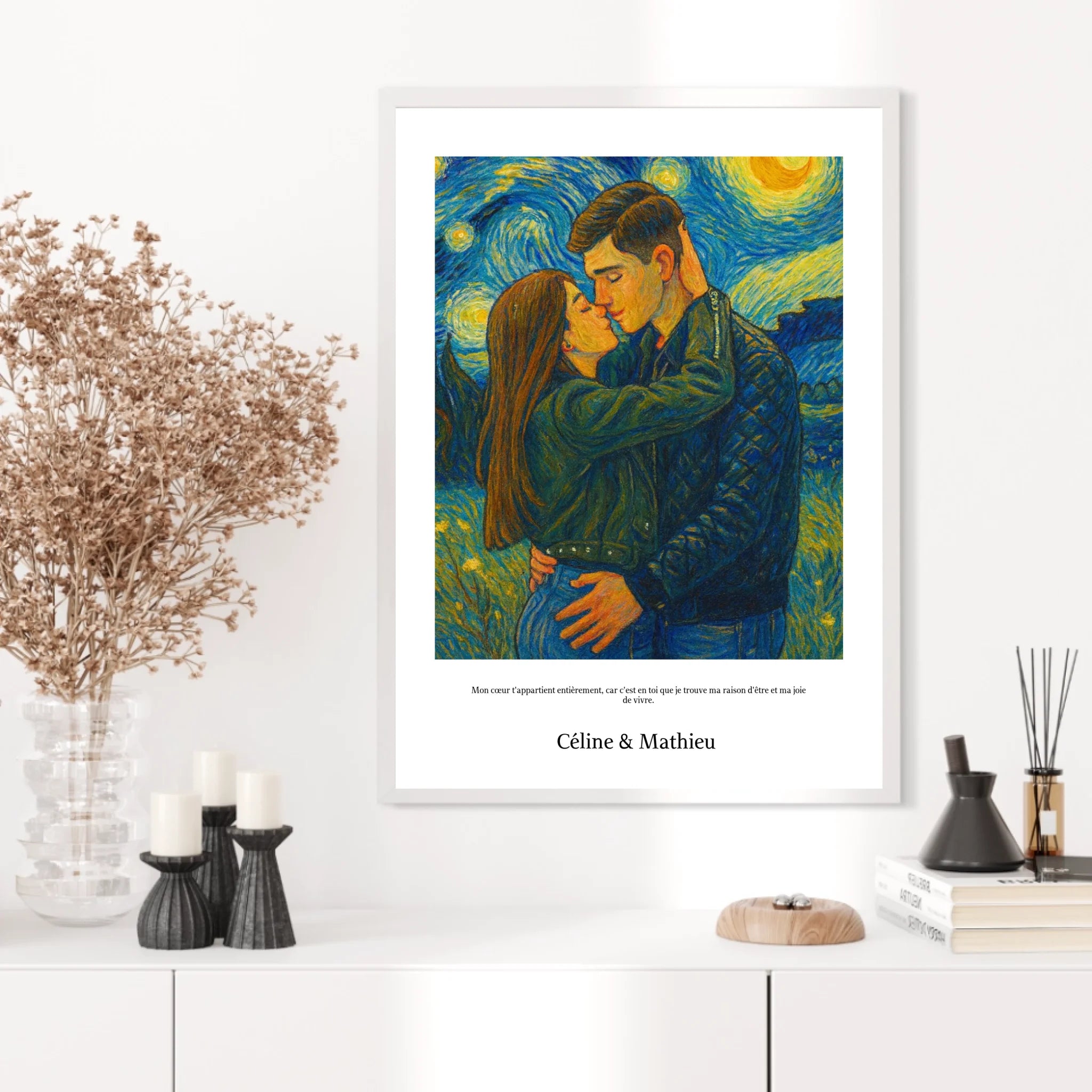 Affiche Personnalisée Style Van Gogh Couple