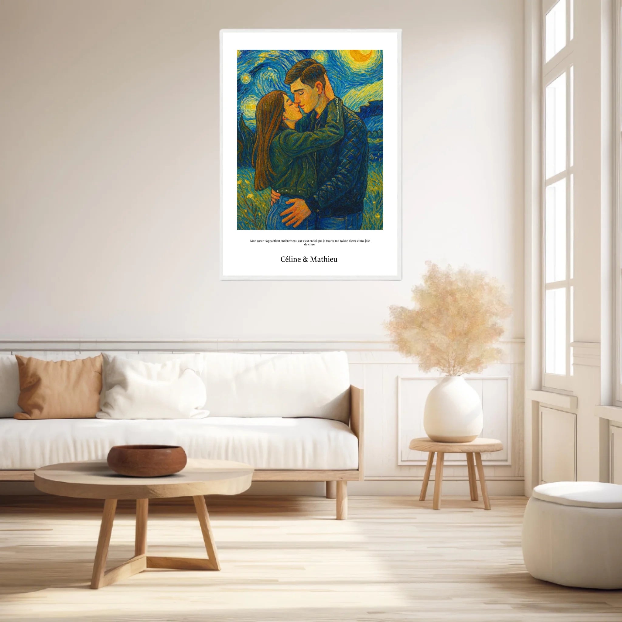 Affiche Personnalisée Style Van Gogh Couple
