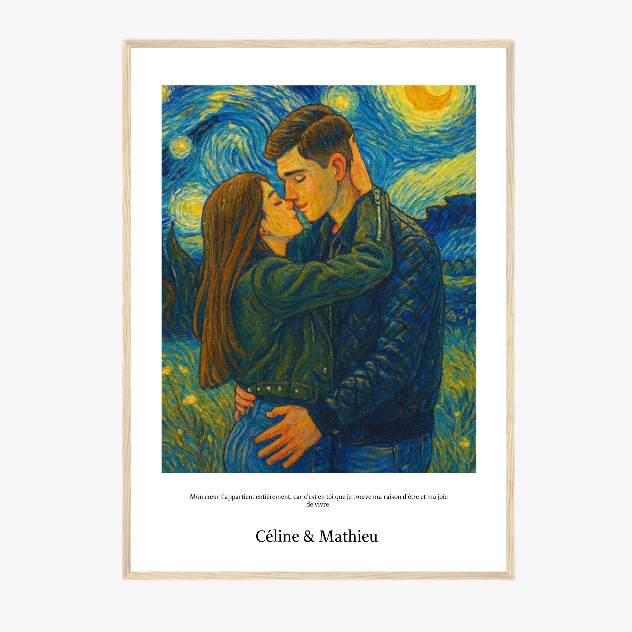 Affiche Personnalisée Style Van Gogh Couple