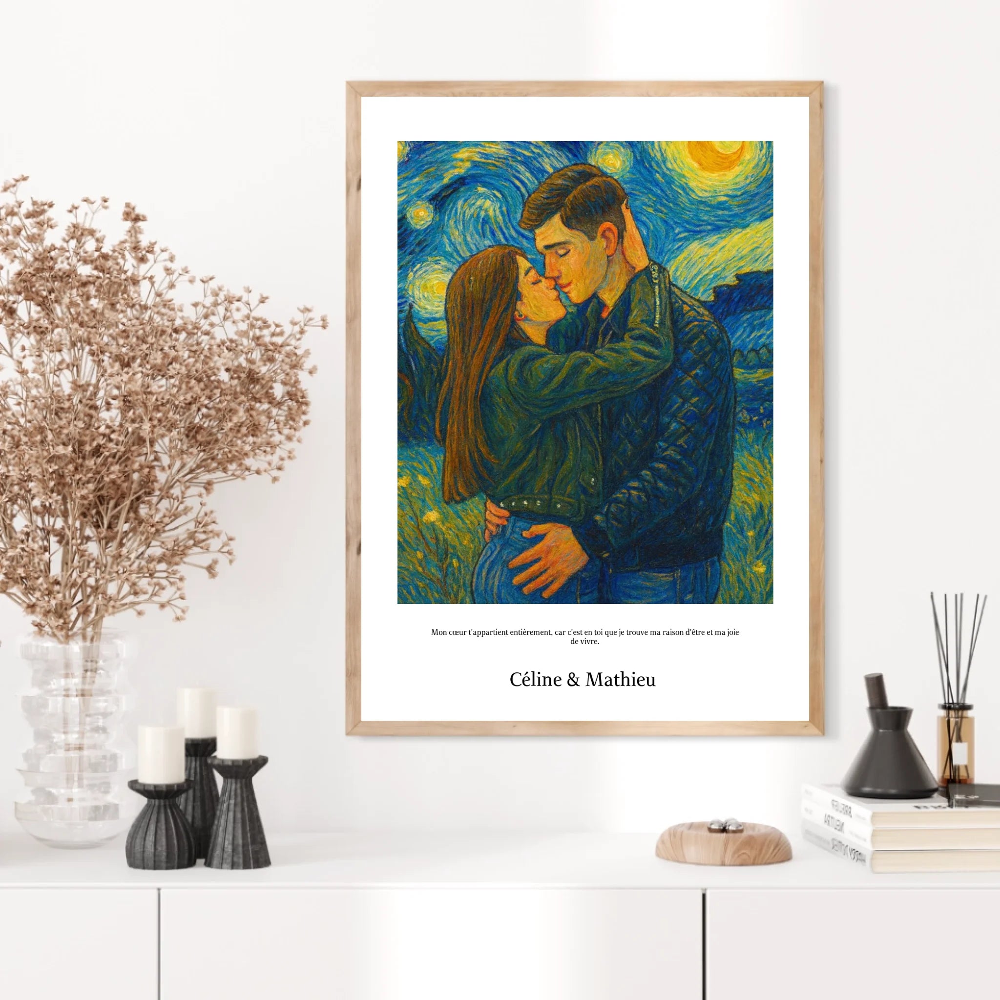 Affiche Personnalisée Style Van Gogh Couple