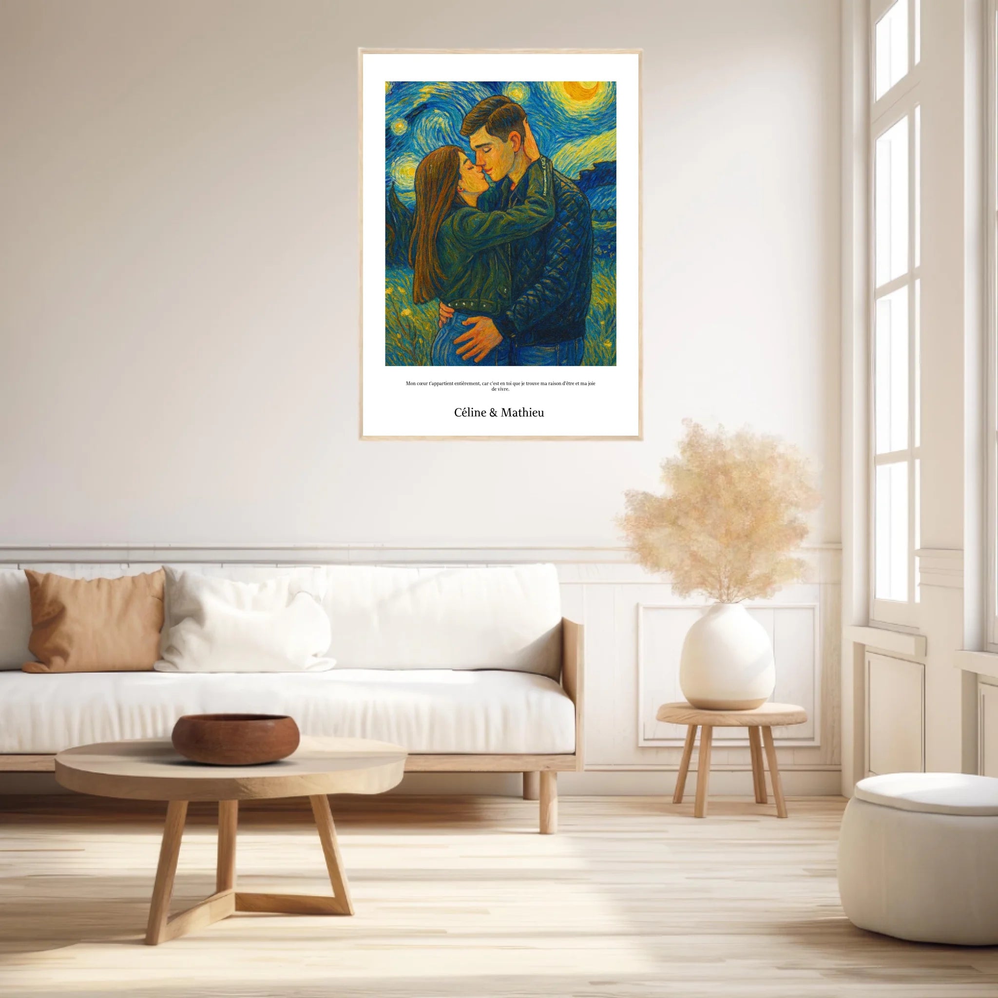 Affiche Personnalisée Style Van Gogh Couple
