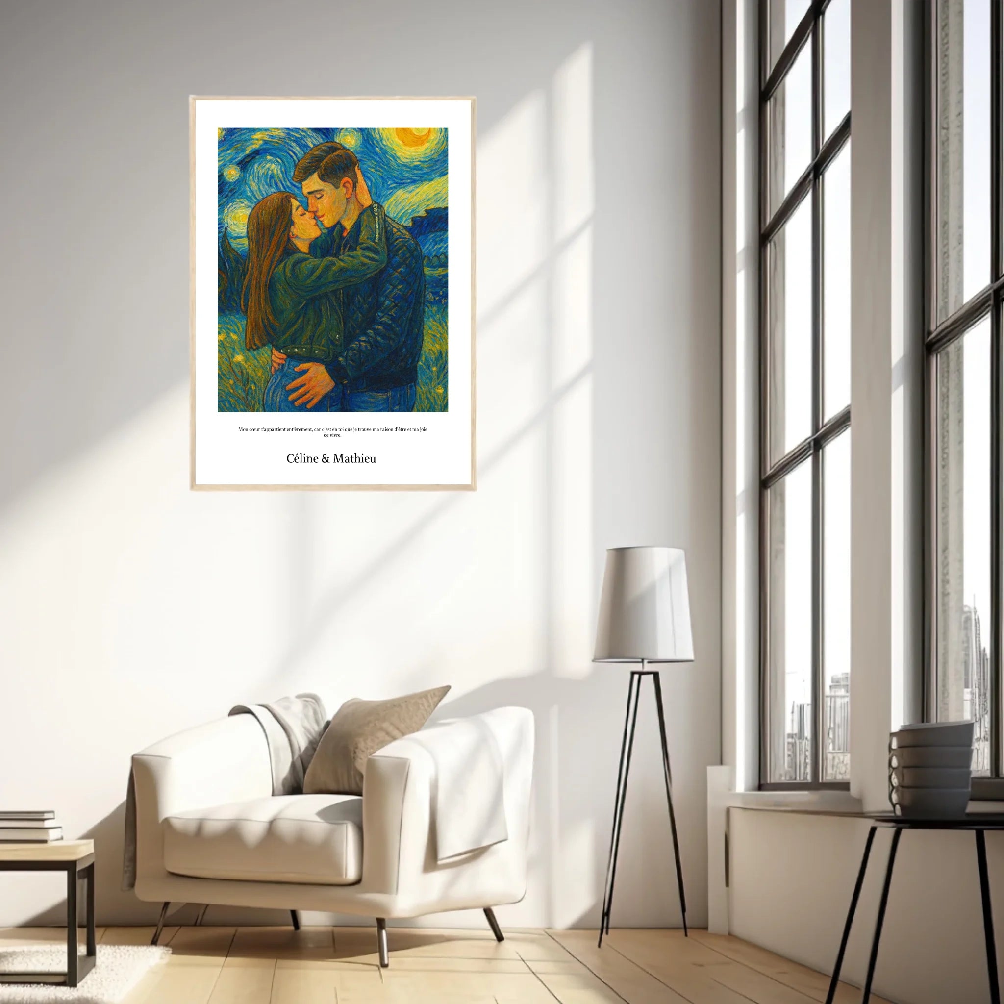 Affiche Personnalisée Style Van Gogh Couple