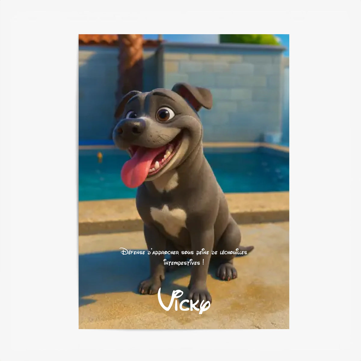 Affiche Personnalisée Animaux Style Pixar