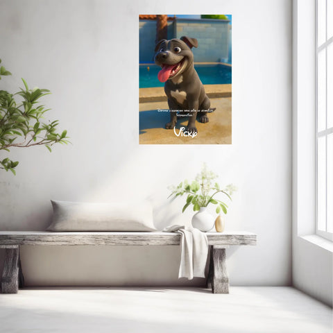 Affiche Personnalisée Animaux Style Pixar
