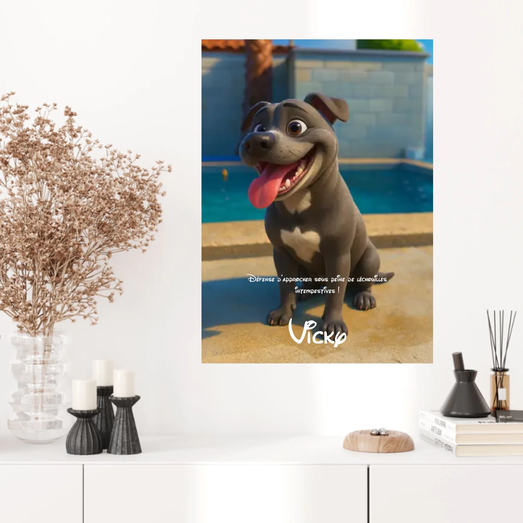 Affiche Personnalisée Animaux Style Pixar