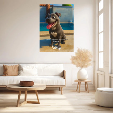 Affiche Personnalisée Animaux Style Pixar